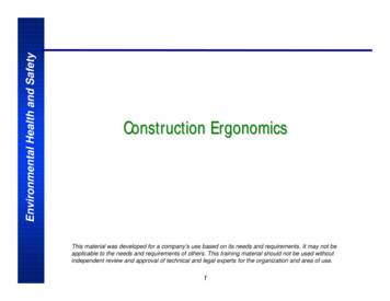 OR-OSHA Construction Ergonomics Presentation - Oregon