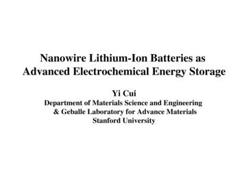 Nanowire Lithium-Ion Batteries As Advanced . - Stanford University