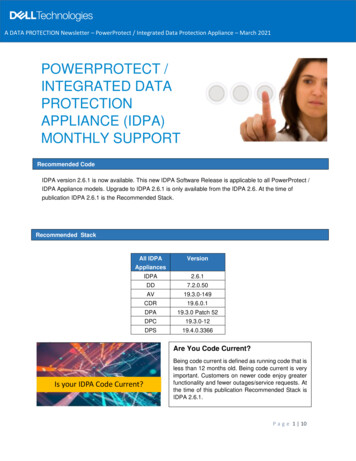 Powerprotect / Integrated Data Protection Appliance (Idpa) Monthly .