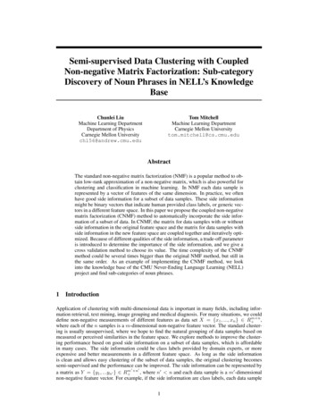 Semi-supervised Data Clustering With Coupled Non-negative Matrix .