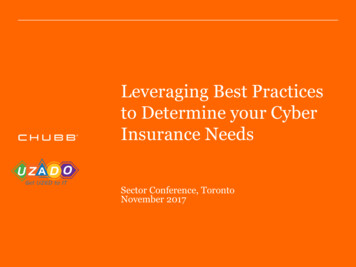 Leveraging Best Practices To Determine Your Cyber Insurance Needs - SecTor
