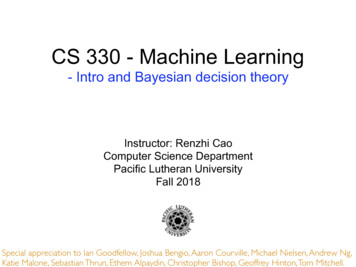 CS 330 - Machine Learning - Pacific Lutheran University