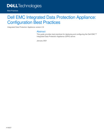 Dell EMC Integrated Data Protection Appliance: Configuration Best Practices