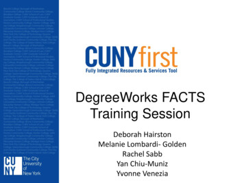 DegreeWorks FACTS Training Session
