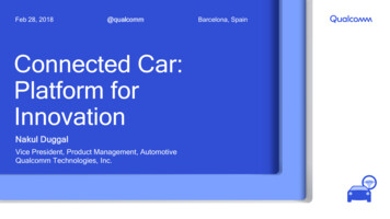 Connected Car: Platform For Innovation - Amazon Web Services