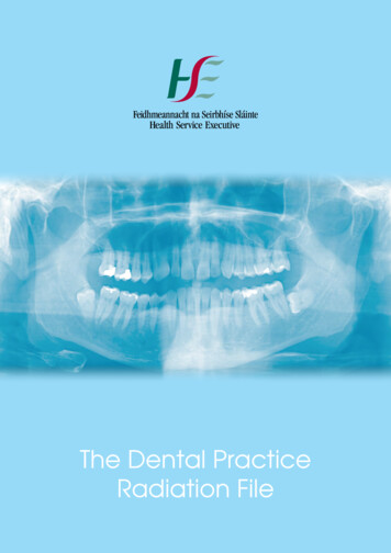The Dental Practice Radiation File - Health Service Executive