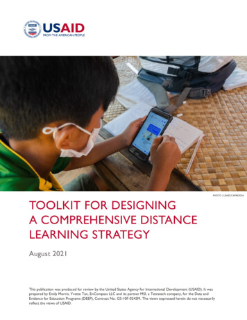 Toolkit For Designing A Comprehensive Distance Learning Strategy
