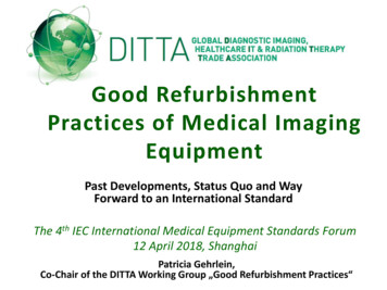 Good Refurbishment Practices Of Medical Imaging Equipment