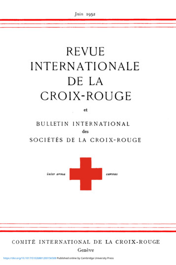 Revue Internationale De La Croix-rouge