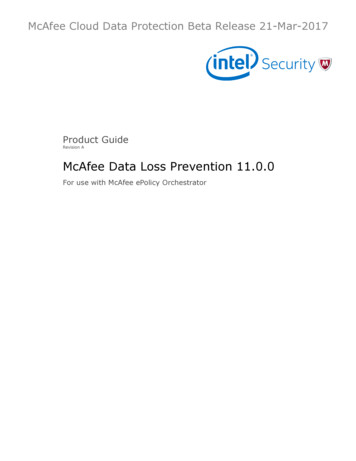 Revision A Product Guide - McAfee