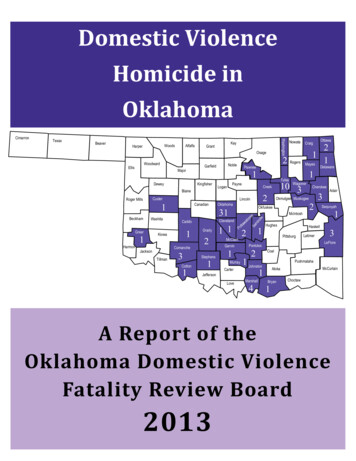 Violence Homicide In Oklahoma