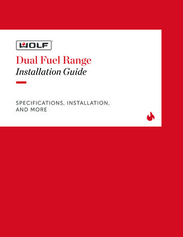 Dual Fuel Range Installation Guide - Sub-Zero