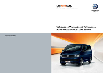 Volkswagen Warranty And Volkswagen Roadside Assistance Cover Booklet