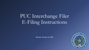 PUC Interchange Filer E-Filing Instructions