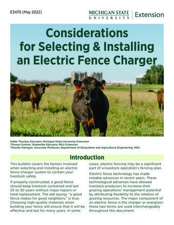 Considerations For Selecting And Installing An Electric Fence Charger