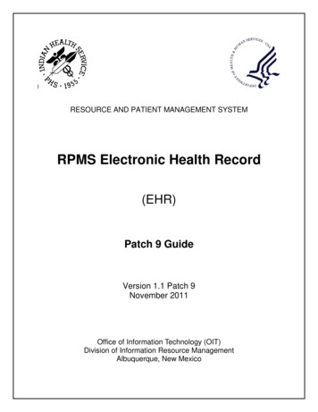 RPMS Electronic Health Record (EHR)