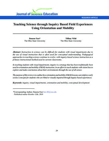 Teaching Science Through Inquiry Based Field Experiences Using .