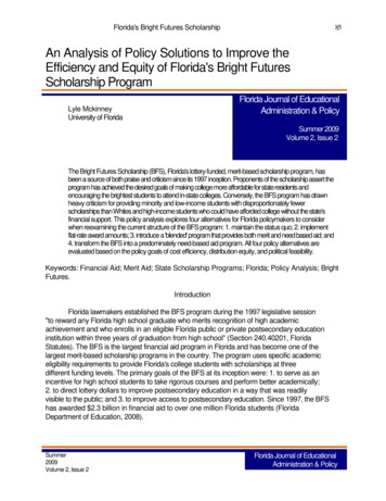 Florida's Bright Futures Scholarship - Ed