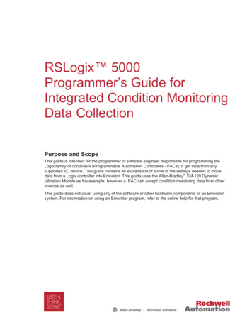 RSLogix 5000 Programmers Guide For Integrated Condition Monitoring Data .