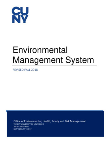 Environmental Management System - City University Of New York