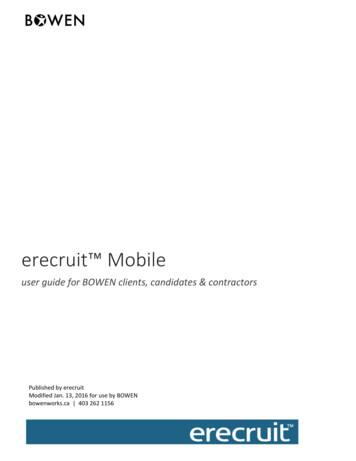 Erecruit Mobile - BOWEN Group