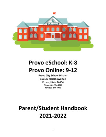 Provo ESchool: K-8 Provo Online: 9-12