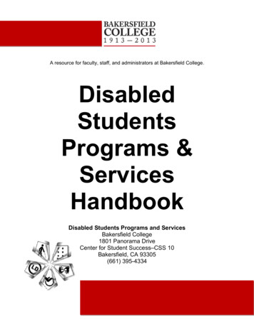 Disabled Students Programs & Services Handbook