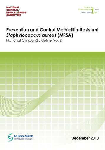 Prevention And Control Methicillin-Resistant Staphylococcus Aureus (MRSA)