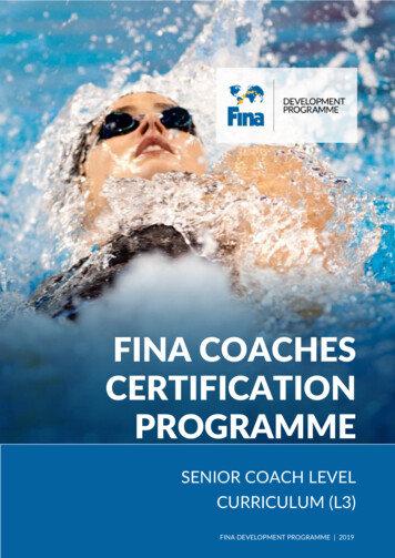 Fina Coaches Certification