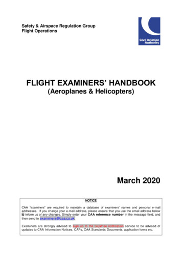 FLIGHT EXAMINERS' HANDBOOK - Civil Aviation Authority
