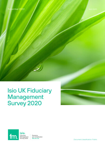 Isio UK Fiduciary Management Survey 2020