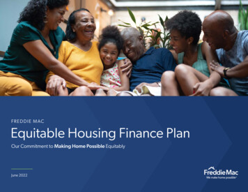 Freddie Mac Equitable Housing Finance Plan