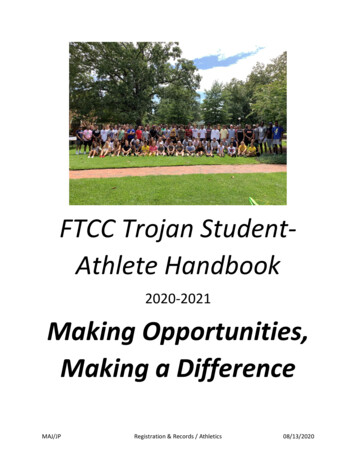 FTCC Student Athlete Handbook - Fayetteville Technical Community College