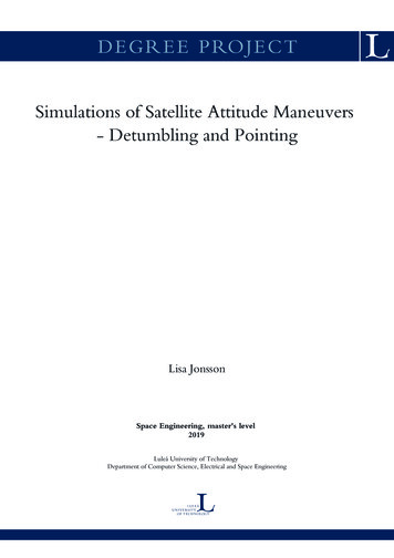 Simulations Of Satellite Attitude Maneuvers - DiVA Portal