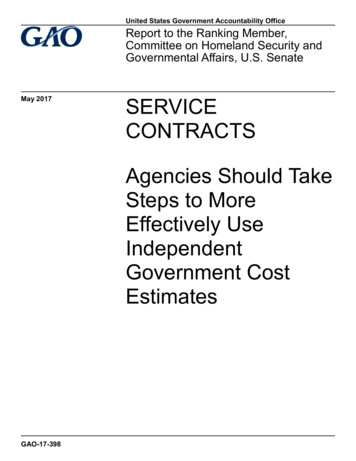 GAO-17-398, SERVICE CONTRACTS: Agencies Should Take Steps To More .