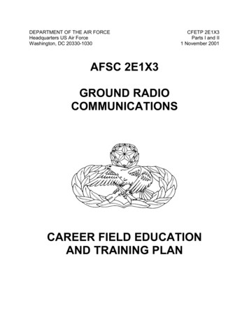 AFSC 2E1X3 GROUND RADIO COMMUNICATIONS - CareerOneStop