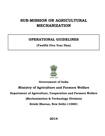 Sub-mission On Agricultural Mechanization