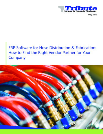 ERP Software For Hose Distribution & Fabrication . - Tribute Software