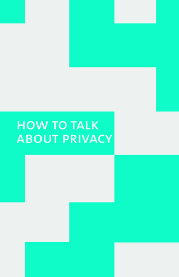 How To Talk About Privacy - American Library Association