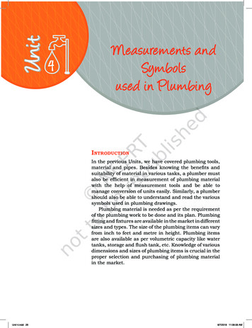 Measurements And 4 Symbols Used In Plumbing