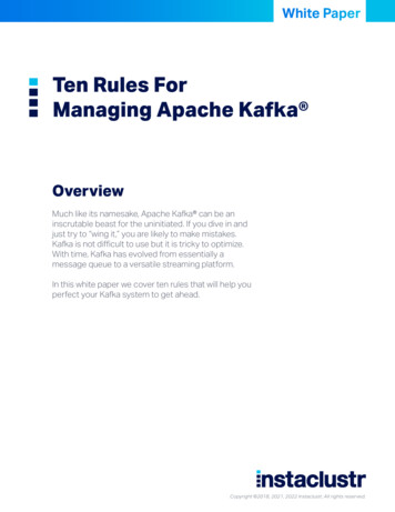 Ten Rules For Managing Apache Kafka - Instaclustr