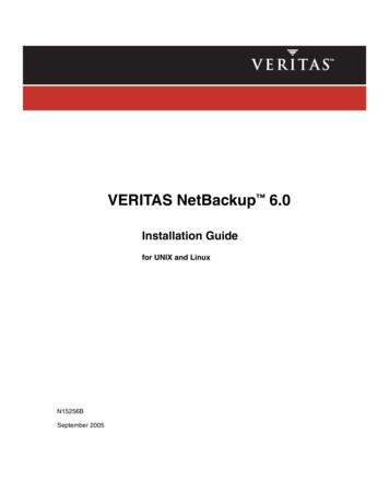 NetBackup Installation Guide For UNIX And Linux