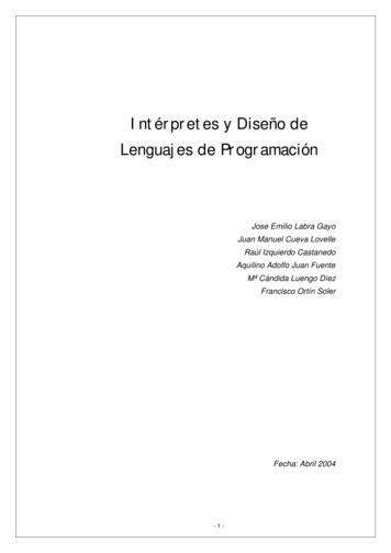Intérpretes Y Diseño De Lenguajes De Programación - Uniovi.es