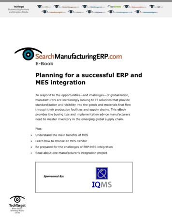 Planning For A Successful ERP And MES Integration