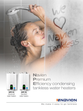 Navien Premium Ef Ciency Condensing Tankless Water Heaters