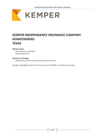 Kemper Independence Insurance Company Homeowners Texas