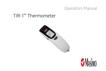 Operator's Manual, TIR-1 Thermometer, English, Global - Masimo