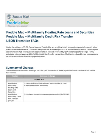 Freddie Mac Multifamily Floating Rate Loans And Securities Multifamily .