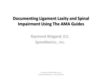 Documenting Ligament Laxity And Spinal Impairment Using The AMA Guides