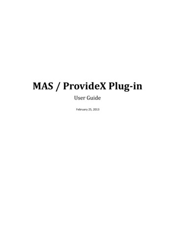 MAS / ProvideX Plug-in - Eclipse.sagemas 